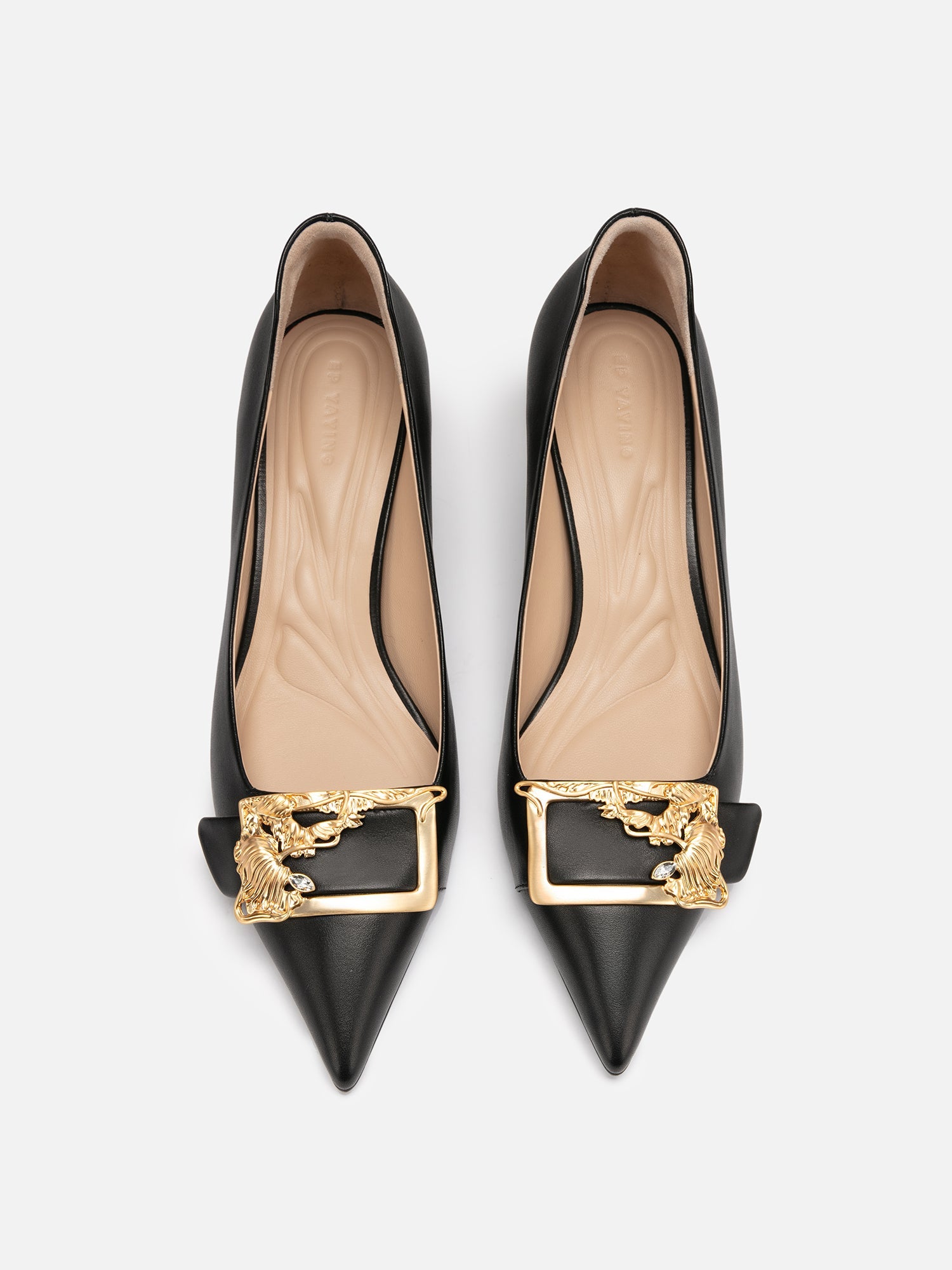 Chinese-Style Decorative Buckle High Heels | Black