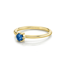 Women | Sapphire Solitaire Stacking Ring – September | 14k Yellow Gold