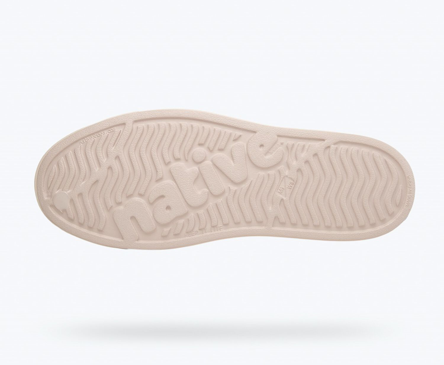 Bottom view of a Native Shoes Jefferson | Dust Pink/ Lint Pink Footwear