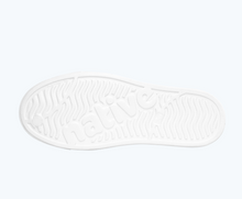 Bottom view of a Native Shoes Jefferson Block | Shell White/ Shell White/ Sky Stripe Block Footwear