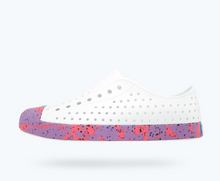 Side view of a Native Shoes Adults Jefferson Marbled | Shell White/ Sea Fan Dazzle Marble Footwear