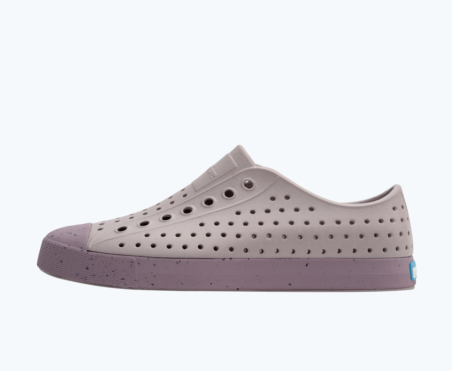 Side view of a Native Shoes Adults Jefferson Bloom | Dusk Purple/ Wildflower Purple/ Jiffy Speckles Footwear