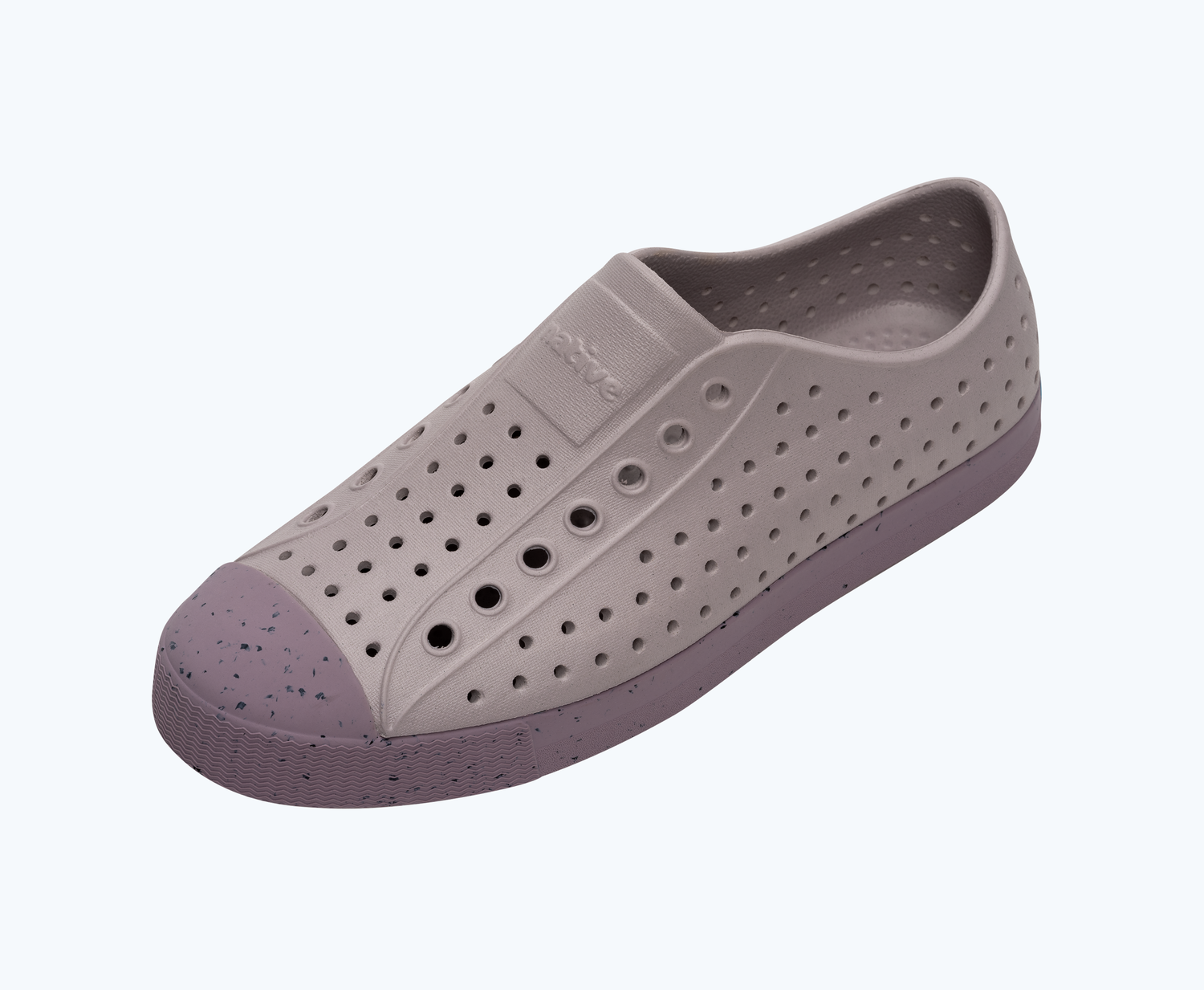 Angled view of a Native Shoes Jefferson Bloom | Dusk Purple/ Wildflower Purple/ Jiffy Speckles Footwear