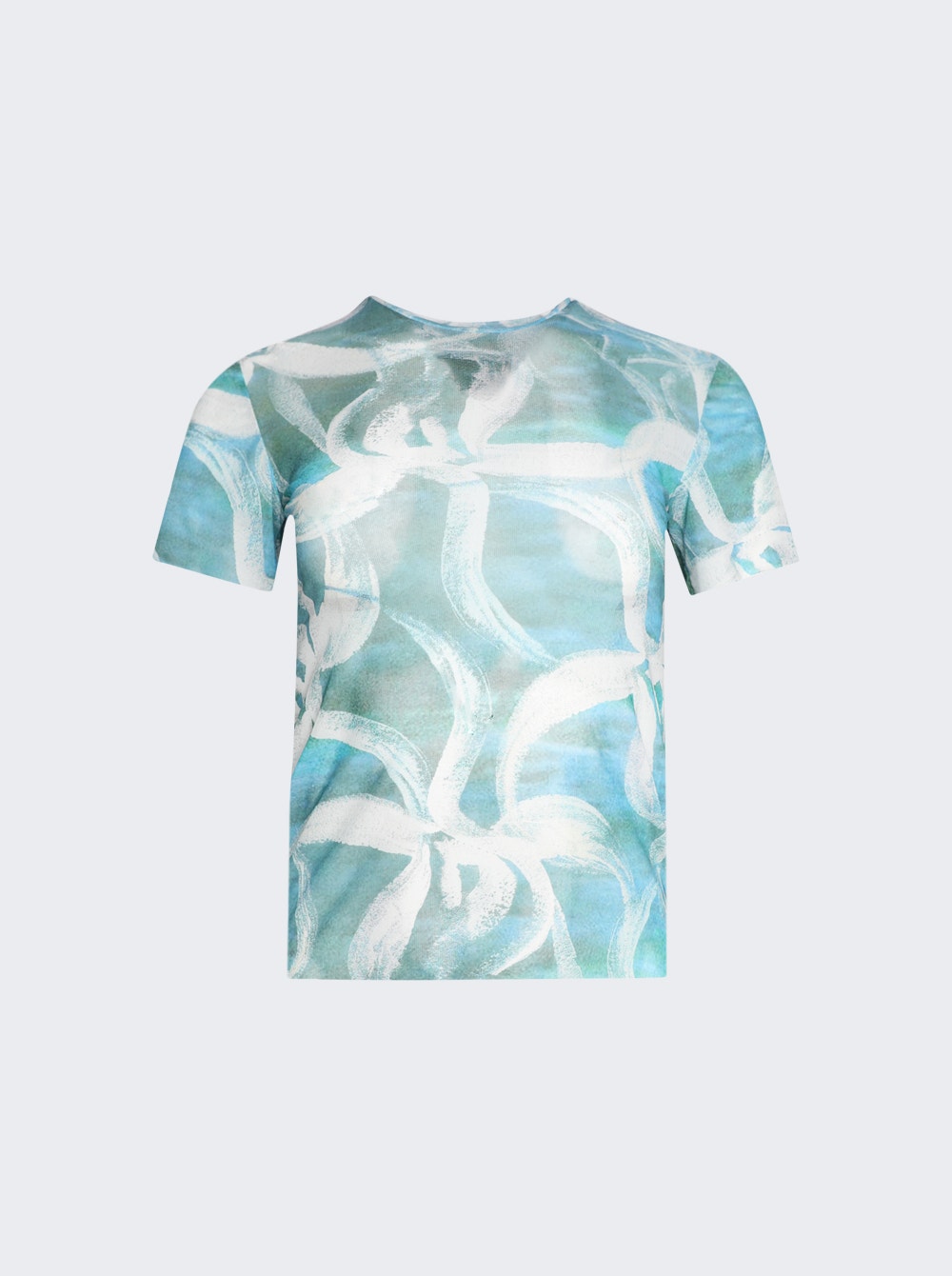 Women | Louisa Ballou | Beach Tee | Blue With White Flower