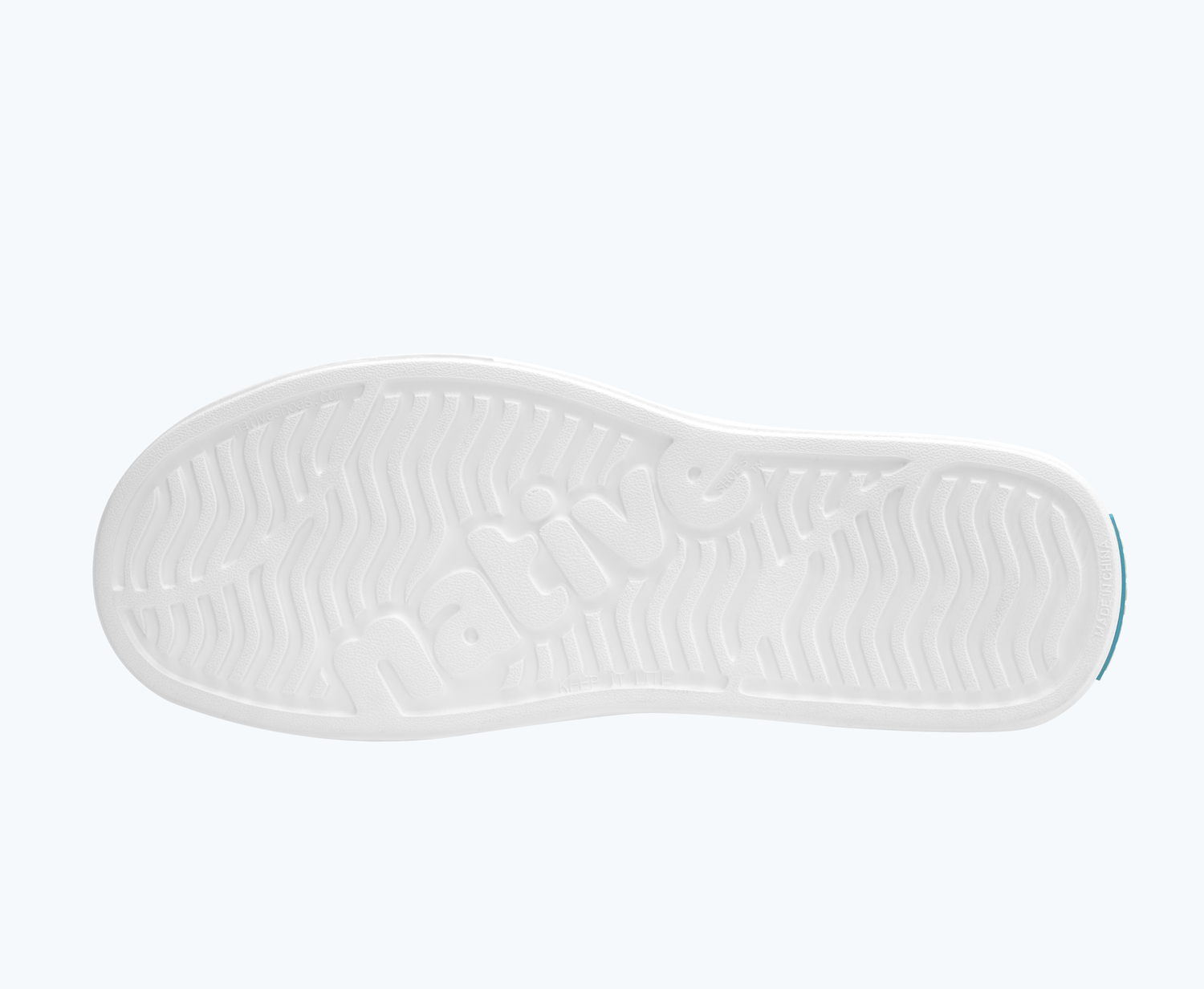 Bottom view of a Native Shoes Miles | Jiffy Black/ Shell White Footwear