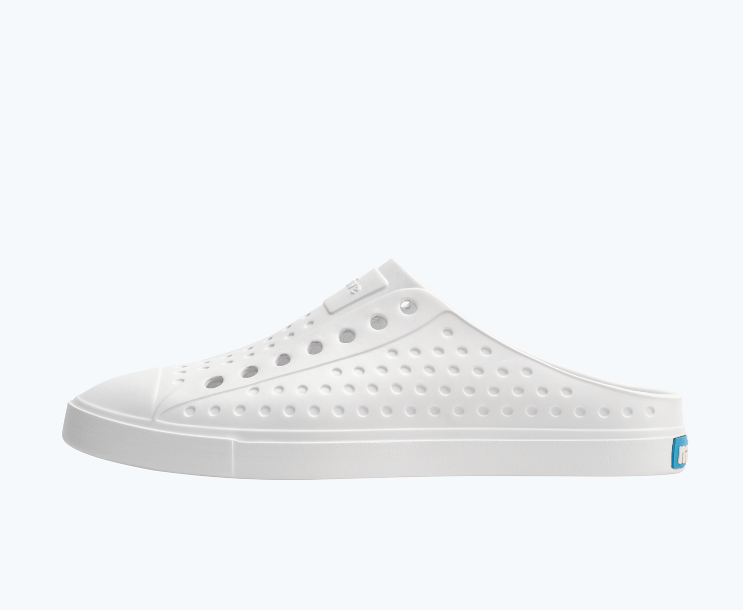 Side view of a Native Shoes Adults Jefferson Clog | Shell White/ Shell White Footwear