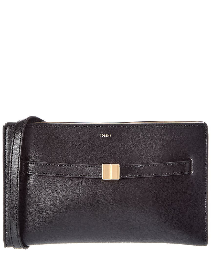 TOTEME | Womens | Logo Leather Shoulder Bag | Black