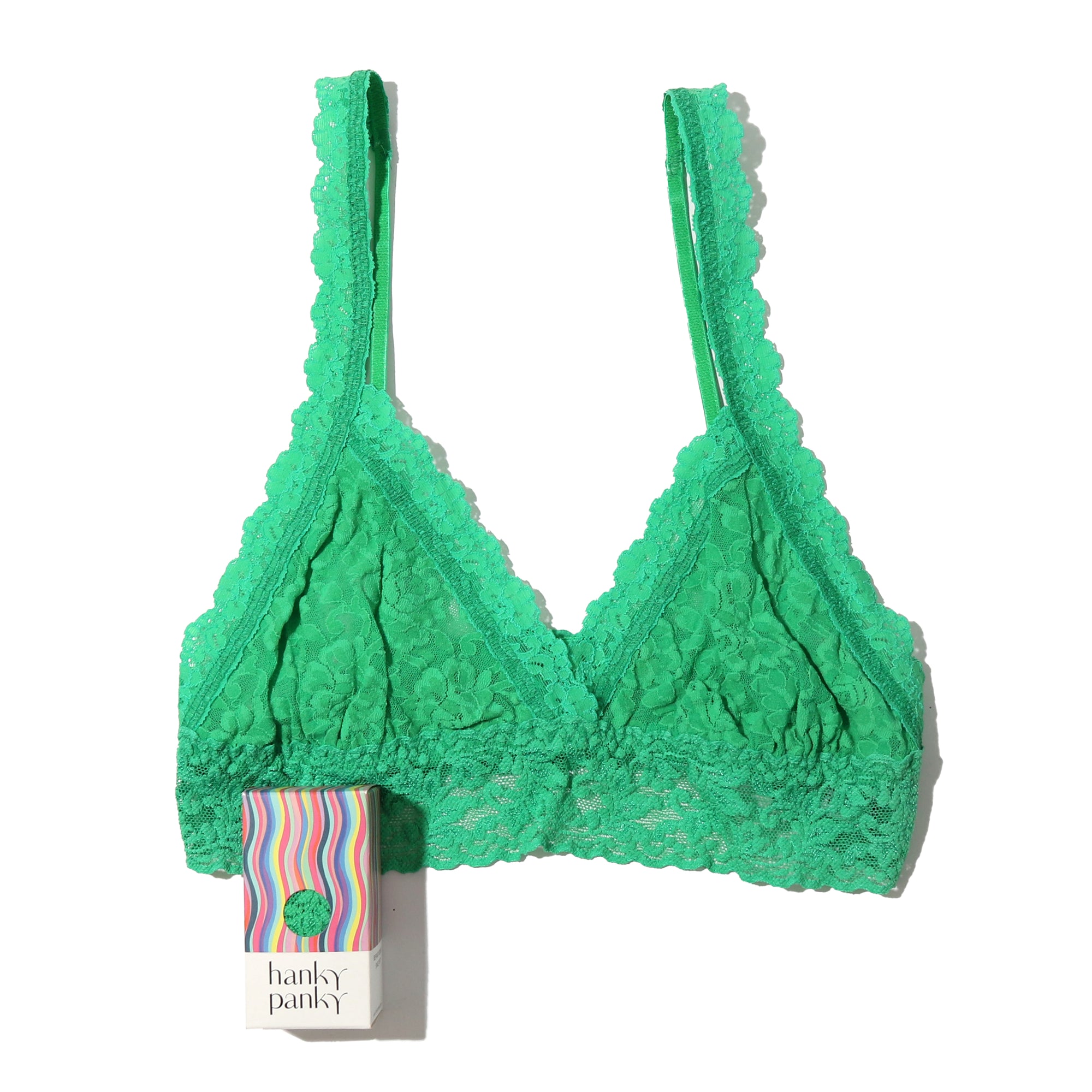 Signature Lace Crossover Bralette | Retrospective (Green)