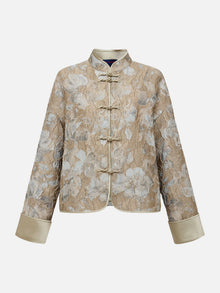 National Style Stand Collar Jacket | Khaki