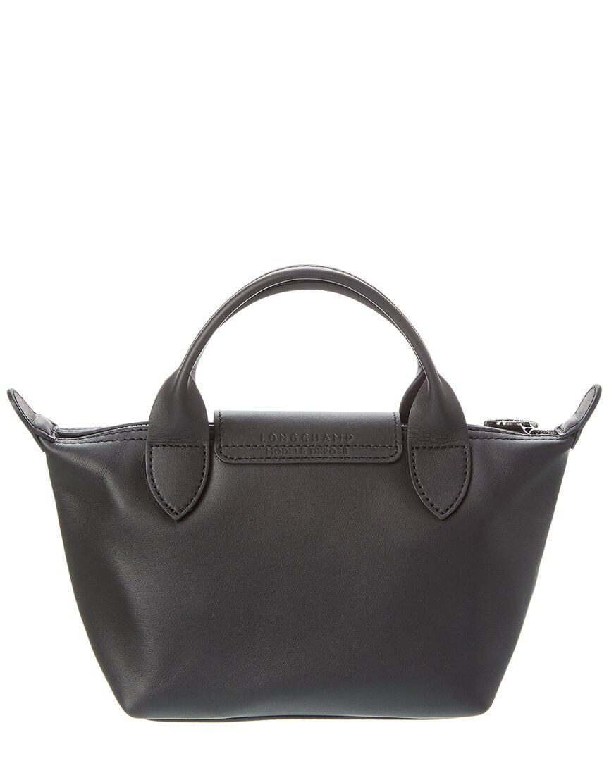 Longchamp | Unisex | Le Pliage Xtra XS Leather Handbag | Black