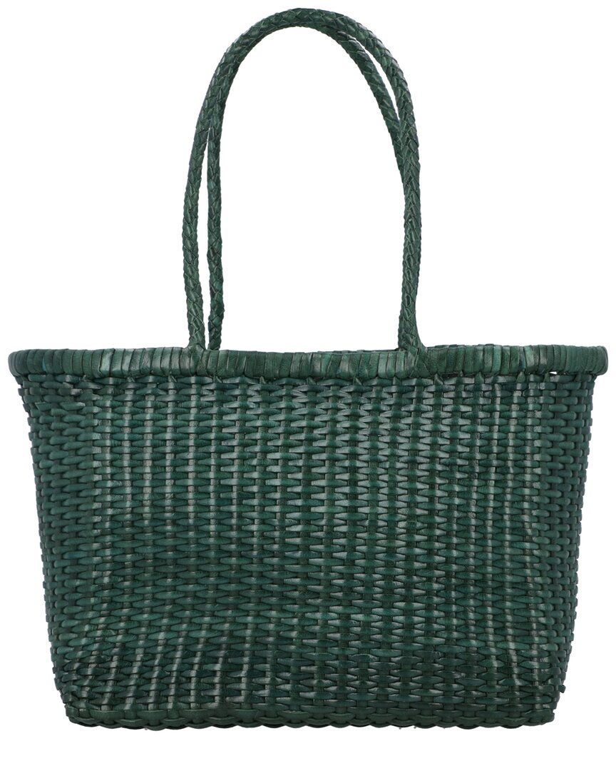 Dragon Diffusion | Womens | B Weave Small Leather Shoulder Bag | Green