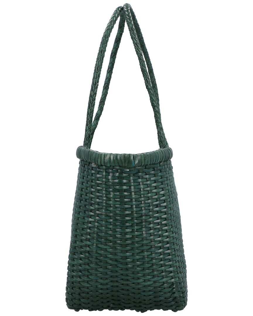 Dragon Diffusion | Womens | B Weave Small Leather Shoulder Bag | Green