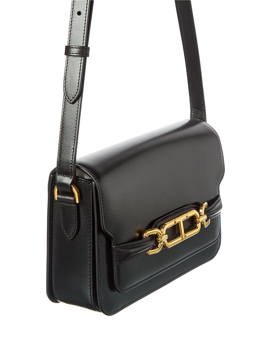 Tom Ford | Womens | Logo Small Leather Shoulder Bag | Black