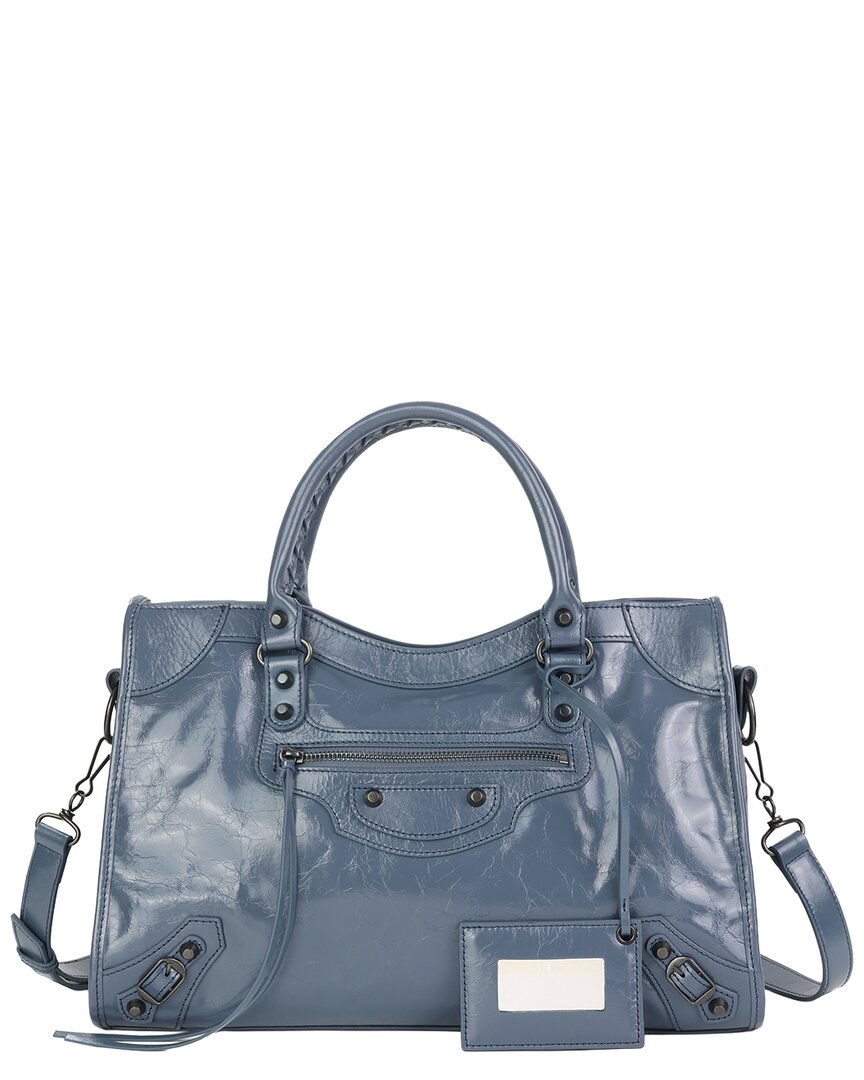 Tiffany & Fred Paris | Womens | Distressed Leather Satchel | Turqouise