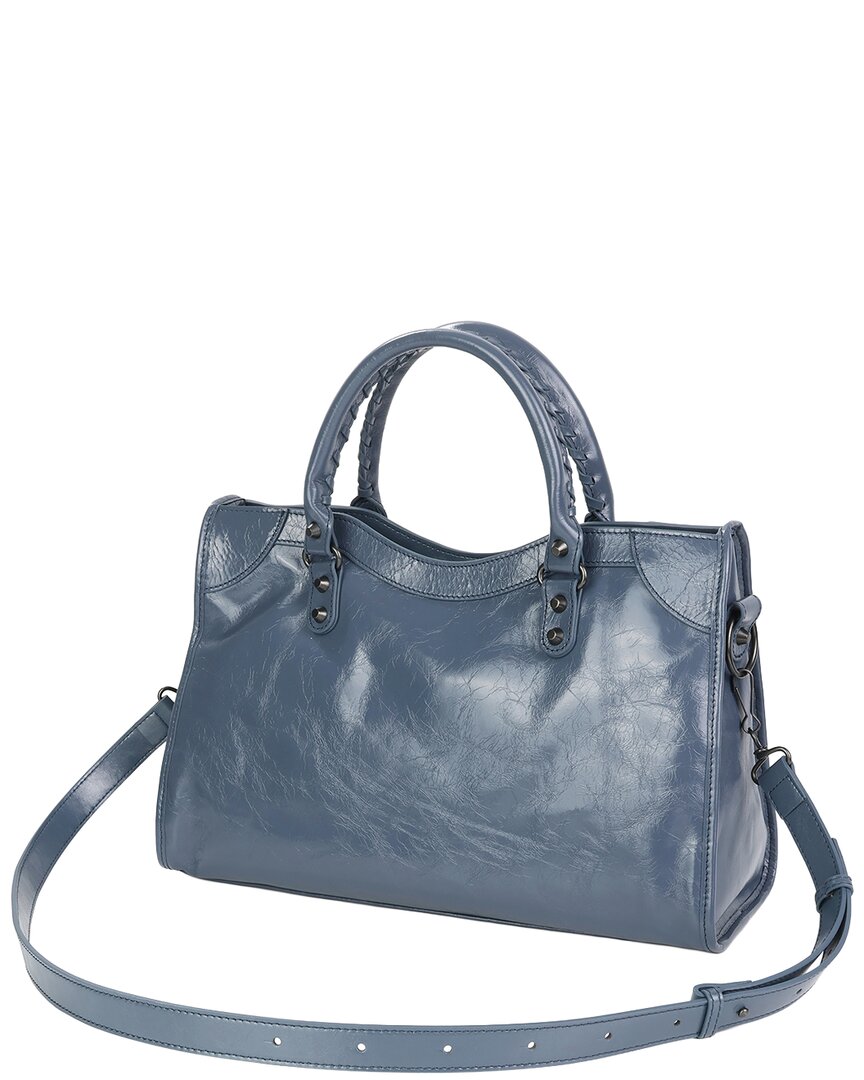 Tiffany & Fred Paris | Womens | Distressed Leather Satchel | Turqouise