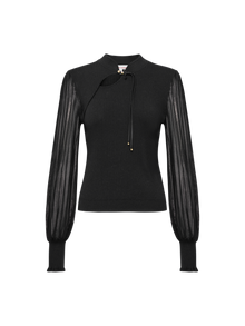 Chinese Style Pullover Sweater | Black