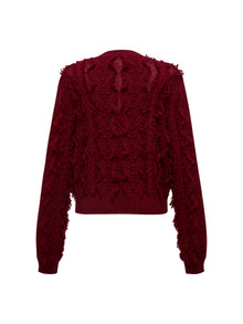 Knit Sweater | Wine Red