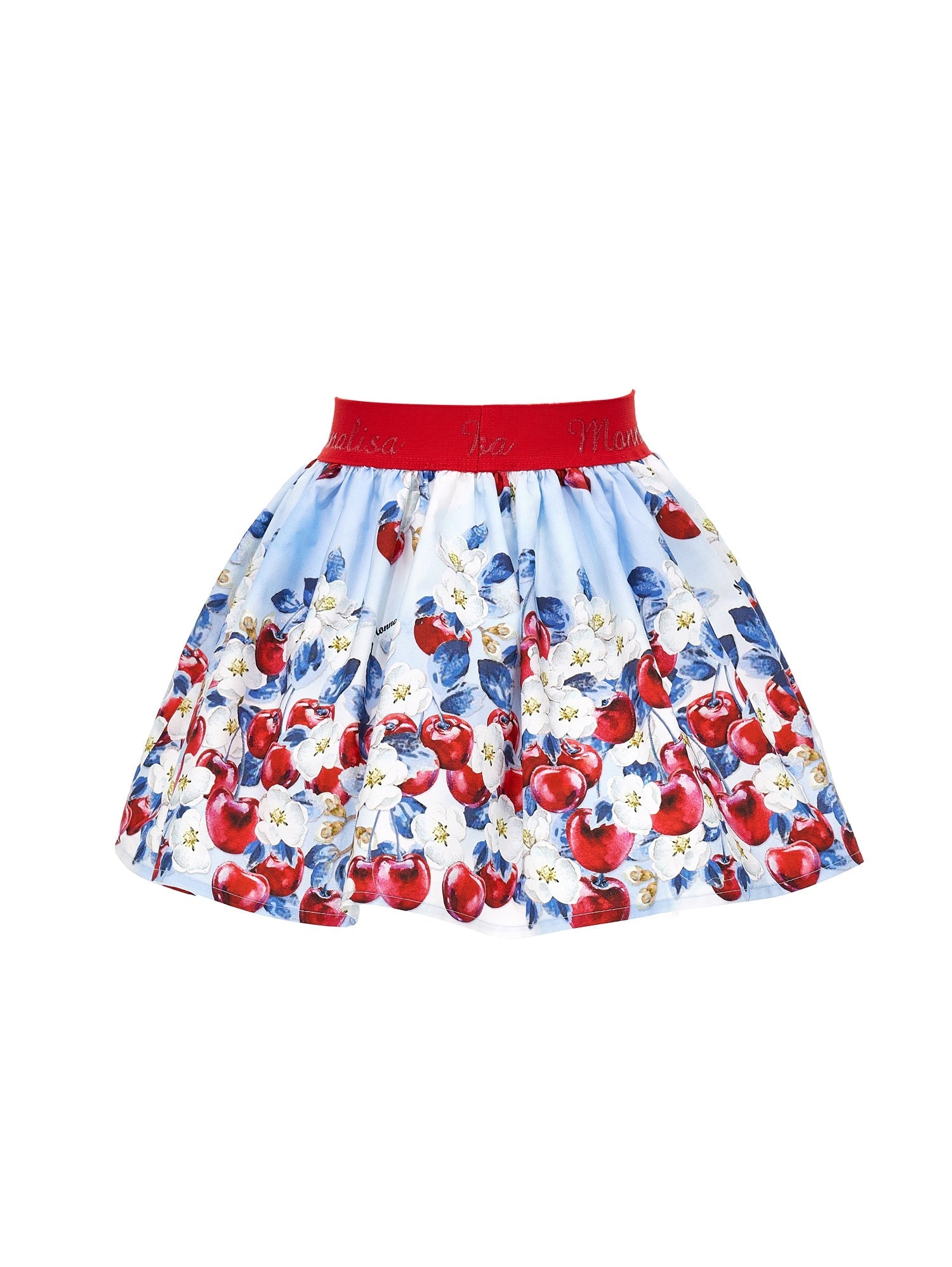 Girls | Cherry Print Cotton Skirt | Cloud