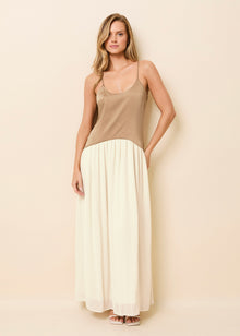 Talulla Dress Camel / Brule - Solid & Striped