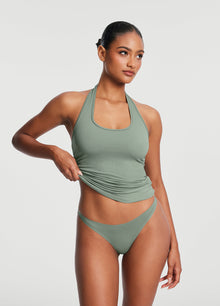 Halter Neck Tank Top | Sage Green