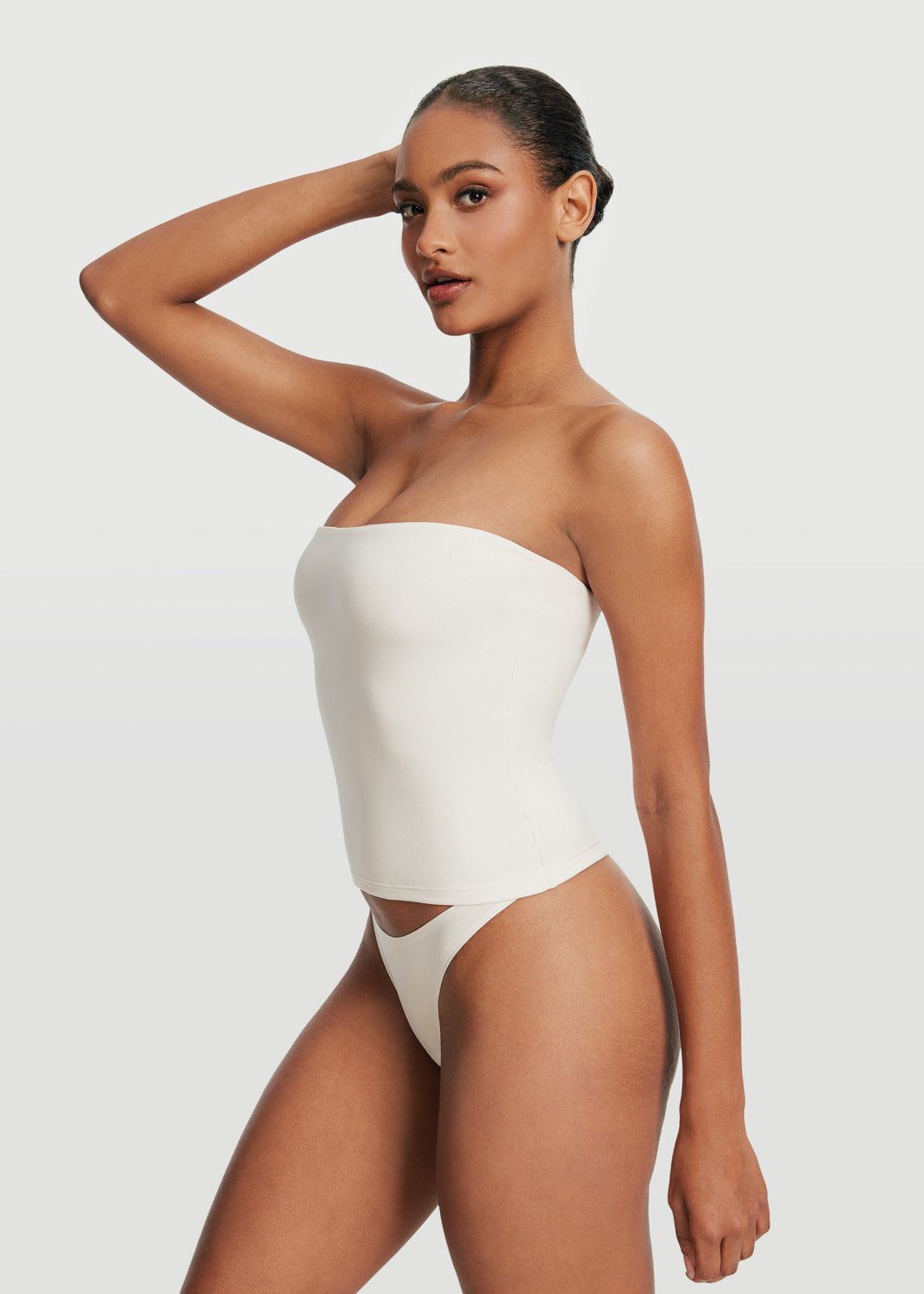Seamless Full-Length Tube Top | White