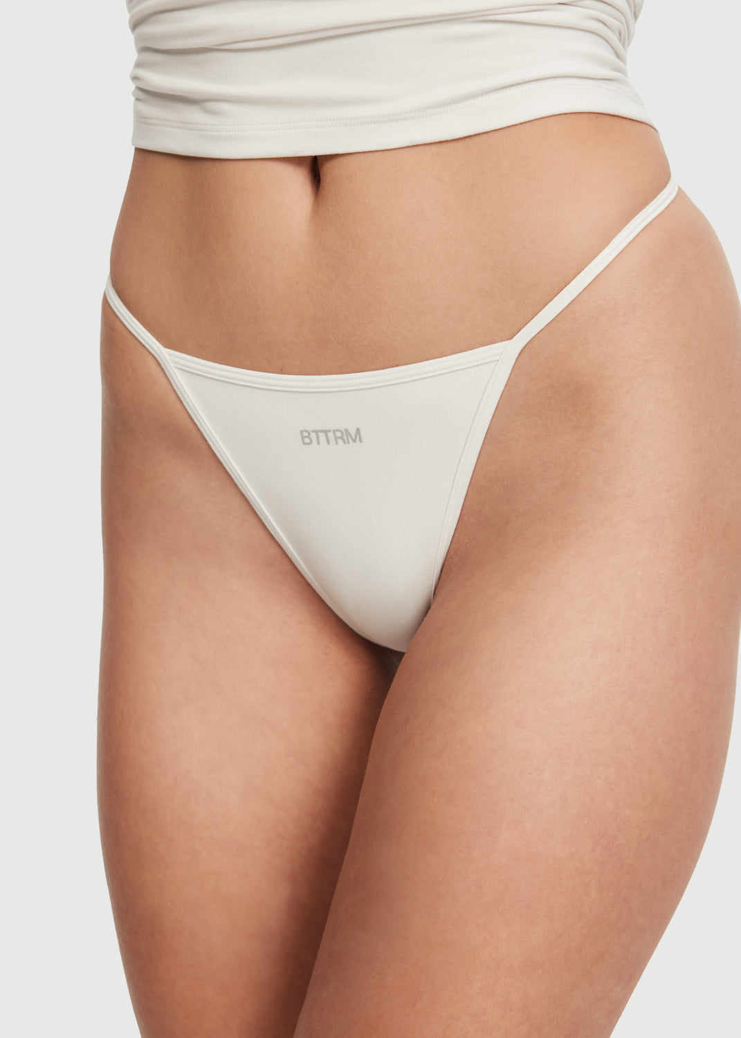 Essential String Thong | White