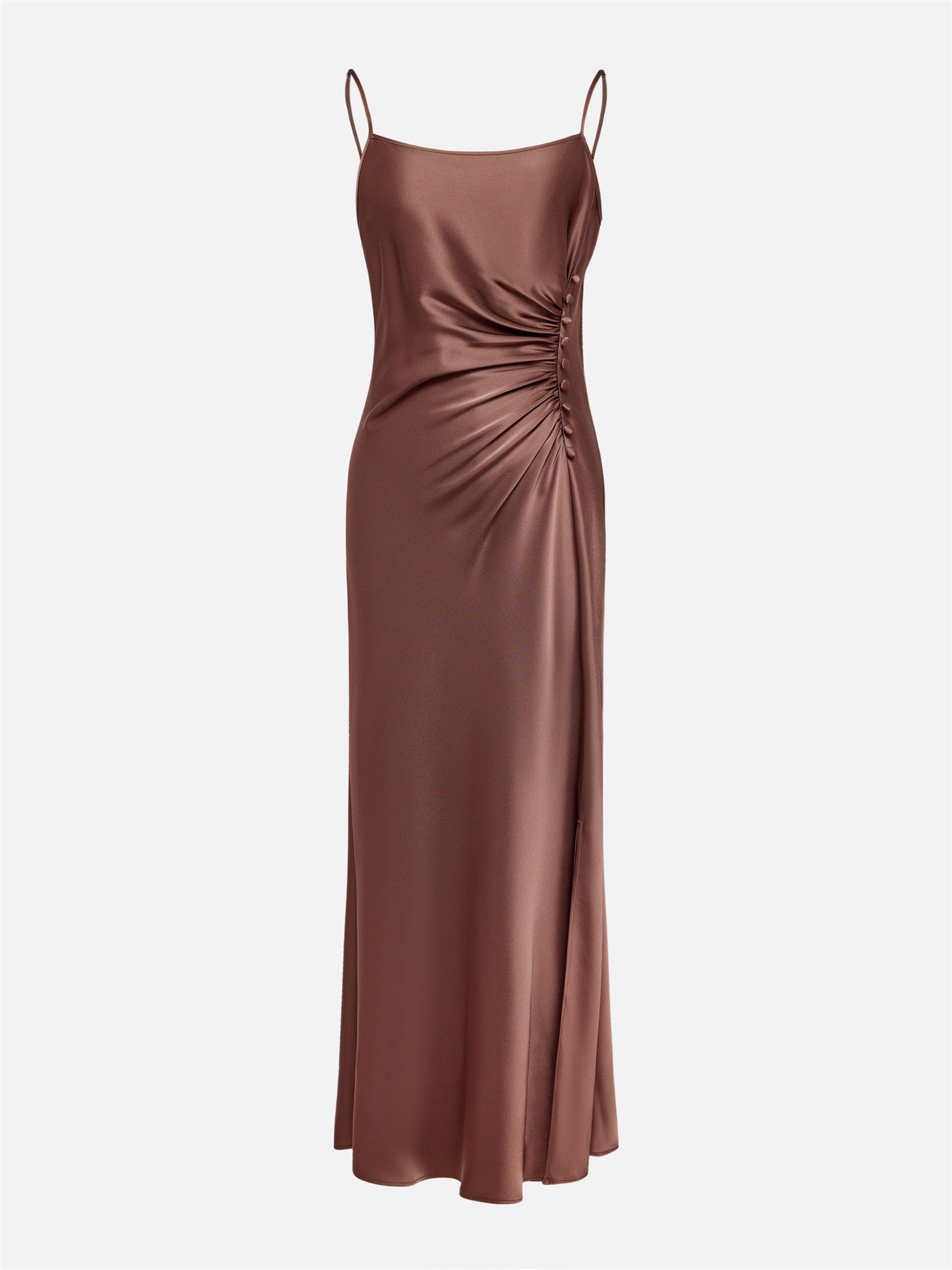 Tri-acetate Slip Dress | Brown