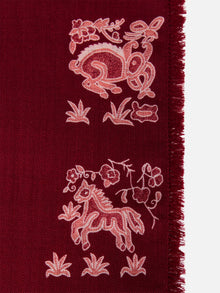 Sifang Ju Rui Jacquard Scarf | Maroon