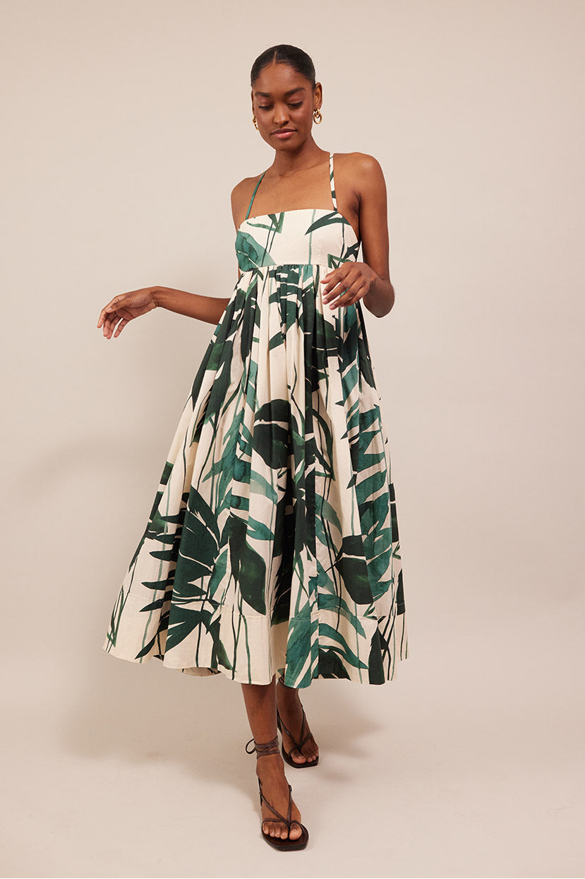 Leo Dress | Palm Oasis Turtledove