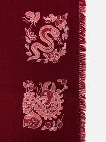 Sifang Ju Rui Jacquard Scarf | Maroon