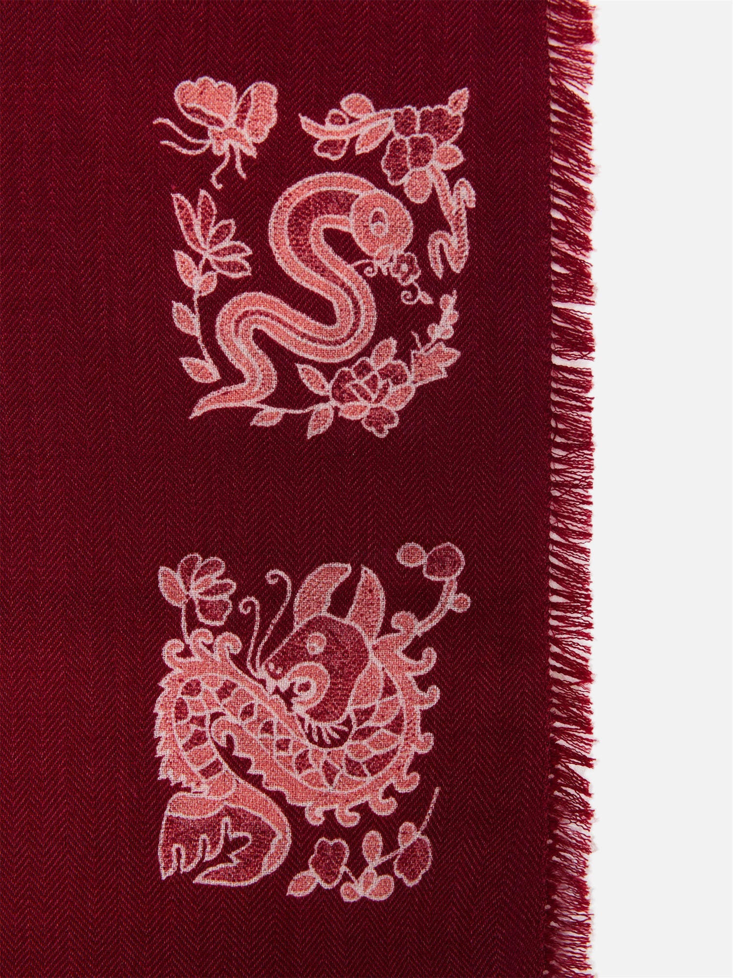 Sifang Ju Rui Jacquard Scarf | Maroon