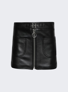 Women | Courrèges | Buckle Zipped Mini Skirt | Black