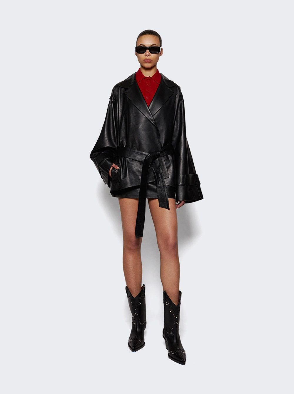 Women | Courrèges | Scuba Rib Knit Top Ruby | Red