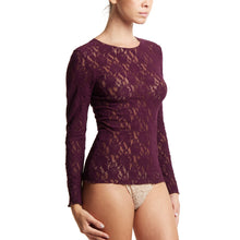 Signature Lace Long Sleeve Top | Dried Cherry