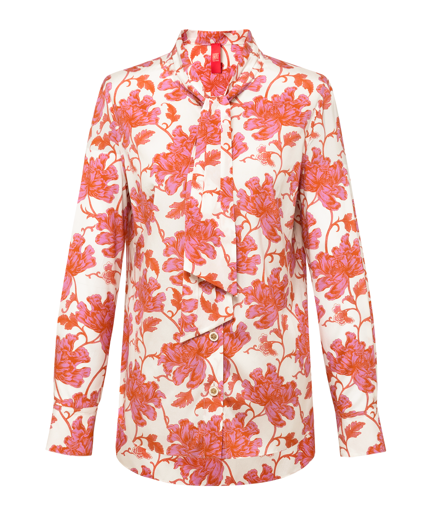 Printed Silk Shirt | Pink