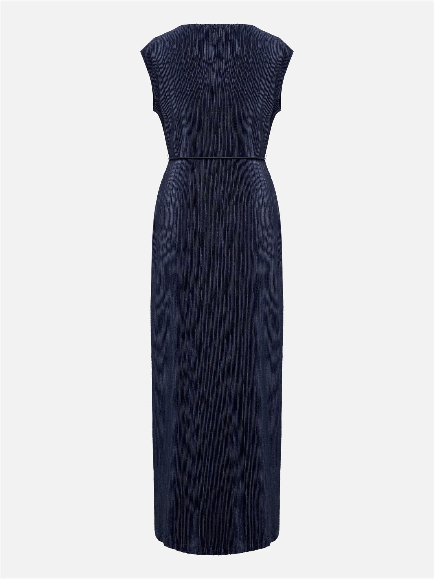 Pleated Slimming Dress | Navy