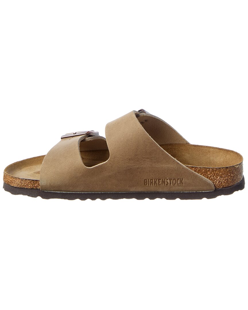 Birkenstock | Womens | Arizona Soft Footbed Oiled Nubuck Leather Narrow Sandal | Brown