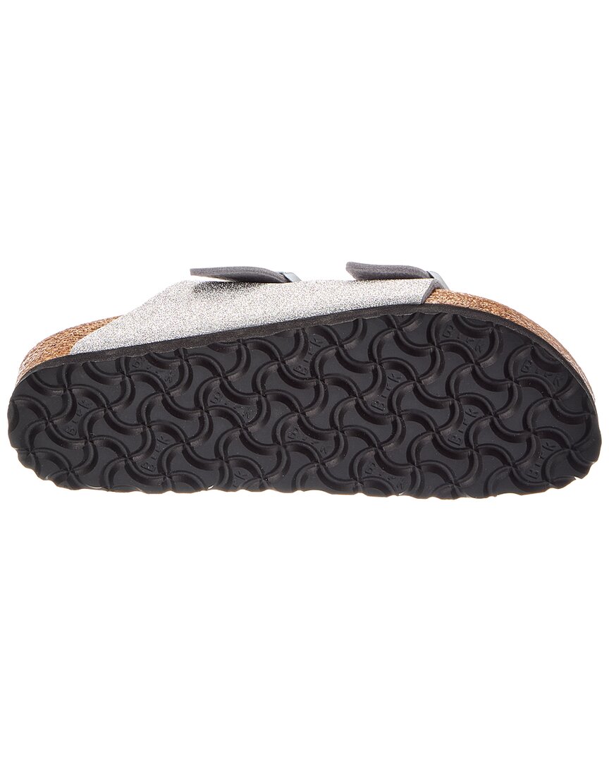 Birkenstock | Womens | Arizona Narrow Glitter Leather Sandal | Silver