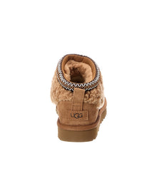 UGG | Womens | W Classic Ultra Mini Maxi Curly Suede & Sherpa Bootie | chestnut