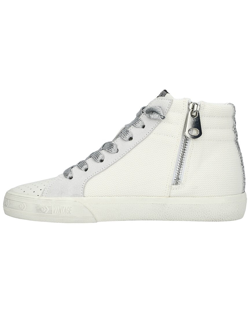 Vintage Havana | Womens | Gadol High 17 Leather & Suede-Trim Sneaker | Green