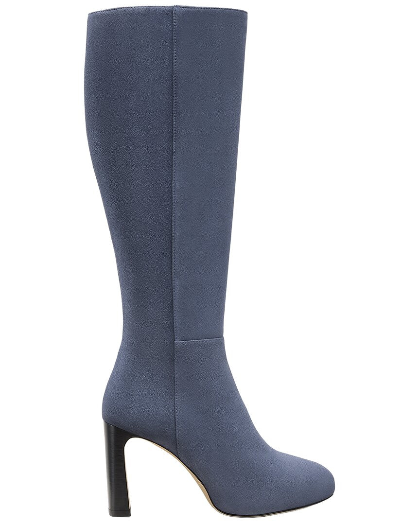 Stuart Weitzman | Womens | Babette Platform Zip Suede Boot | Blue