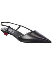 Christian Louboutin | Womens | Miss Z Slingina 25 Leather Slingback Pump | Black