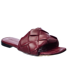 Bottega Veneta | Womens | The Lido Intrecciato Leather Sandal | Red