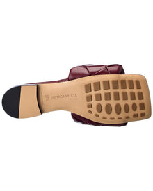 Bottega Veneta | Womens | The Lido Intrecciato Leather Sandal | Red