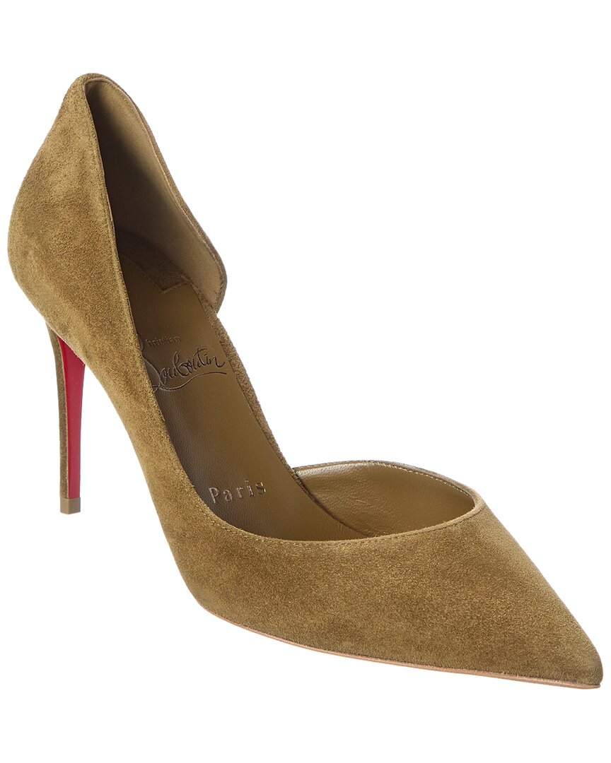 Christian Louboutin | Womens | Iriza 85 Suede Pump - I | Brown