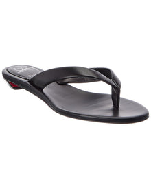 Christian Louboutin | Womens | Miss Z Leather Thong Sandal | Black