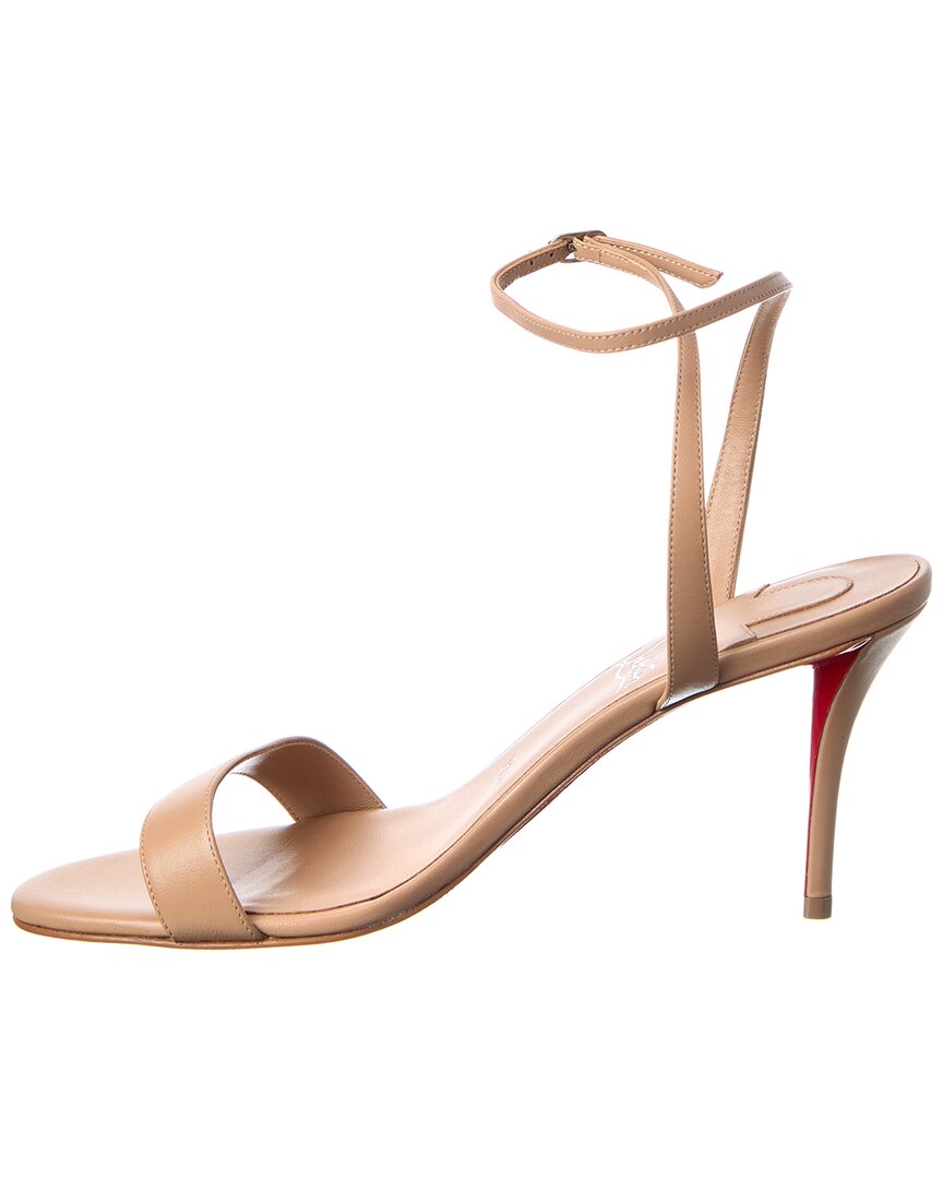 Christian Louboutin | Womens | Miss Z 80 Leather Sandal | Beige