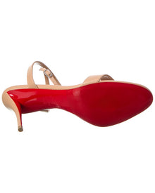 Christian Louboutin | Womens | Miss Z 80 Leather Sandal | Beige