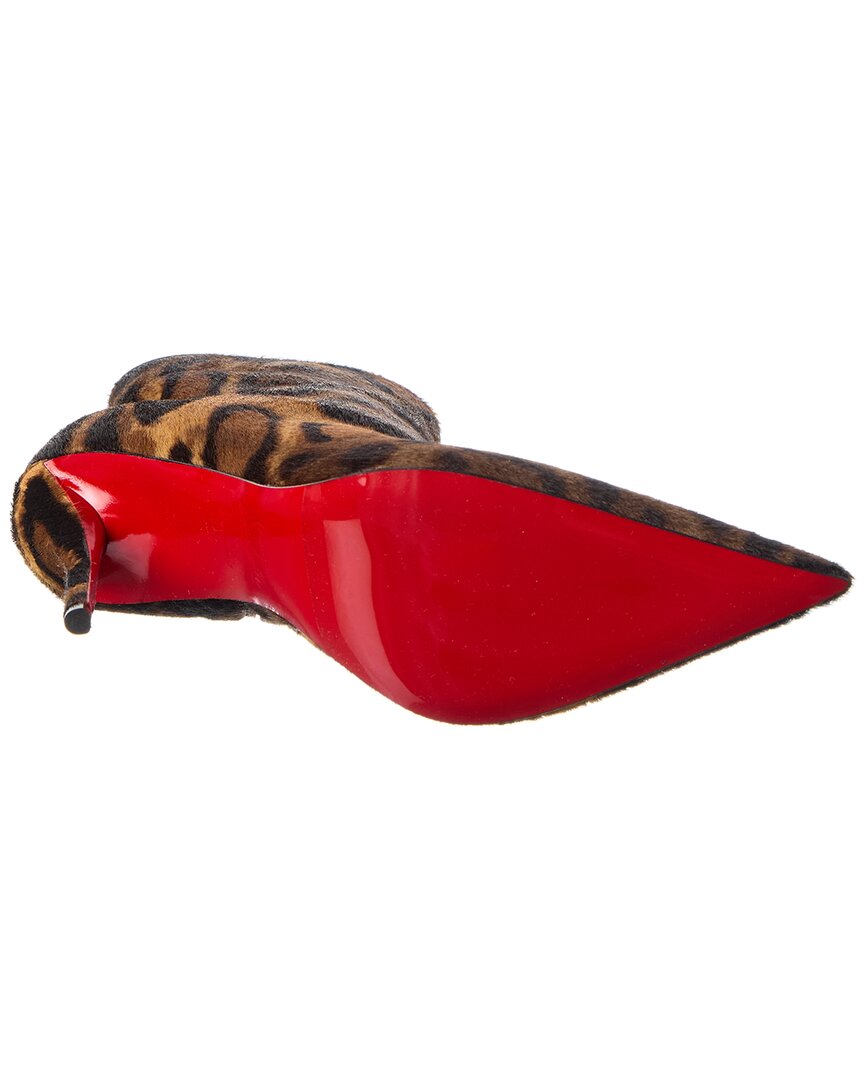 Christian Louboutin | Womens | Miss Z 100 Haircalf Bootie | Brown