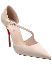 Christian Louboutin | Womens | Miss Ziggyta 100 Suede Pump | Beige
